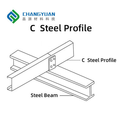 Profil Baja Struktural Berdinding Tipis Bagian Baja Bentuk Dingin Isi Seng 40-275g