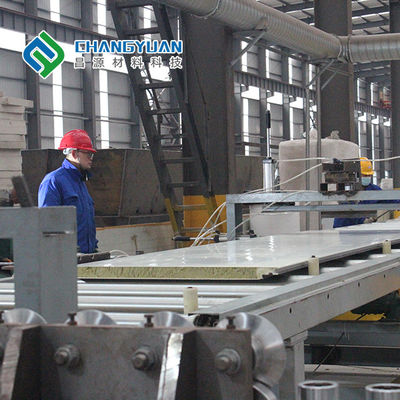 Panel Logam Dinding Tirai Empat Alur 50/75 / 100mm Panel Dinding Pu
