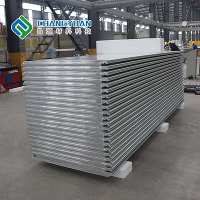 Panel Logam Dinding Tirai Empat Alur 50/75 / 100mm Panel Dinding Pu