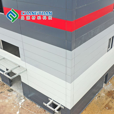 Panel Logam Dinding Tirai Empat Alur 50/75 / 100mm Panel Dinding Pu