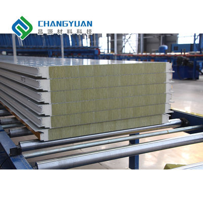 Panel Dinding Sandwich Tahan Api PU 50mm Polyurethane Insulated Wall Panel