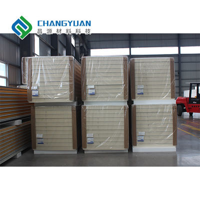 50mm PU Panel Dinding Sandwich Panel Insulasi Struktural Poliuretan Ringan