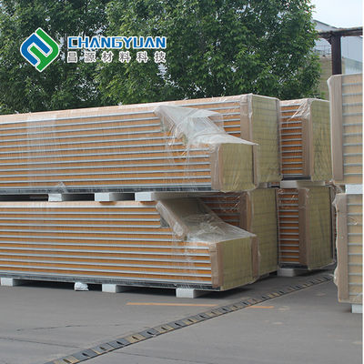 Panel Dinding Sandwich PU 200mm Dengan Panel Baja Dan Inti Isolasi Poliuretan
