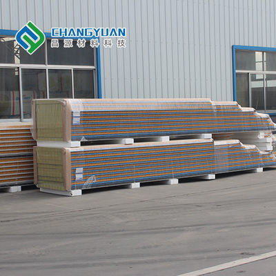Panel Dinding Sandwich PU 200mm Dengan Panel Baja Dan Inti Isolasi Poliuretan