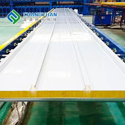 Fire Retardant Pu Panel Ceiling Heat Insulation Untuk Struktur Bangunan