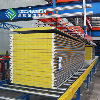 Panel Dinding Sandwich PU Tahan Air 200mm Panel Sandwich Pu Dekoratif