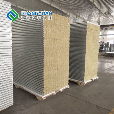 Panel Dinding Cleanroom Modern Tahan Api Pu Foam Sandwich Panel