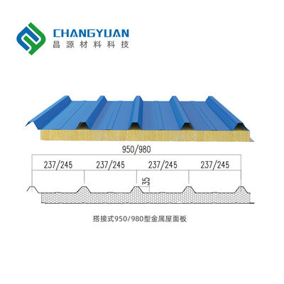 Panel Sandwich Isolasi Dinding interior Panel Sandwich Pu Kedap Suara