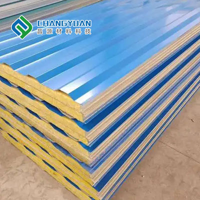 Panel Sandwich Isolasi SMP PVF Lembar Atap Sandwich Lebar 1000mm-1500mm