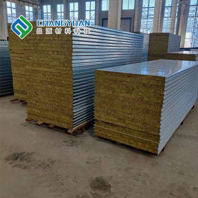Panel Sandwich Isolasi Tahan Api Silicon Rock Insulated Wall Panel