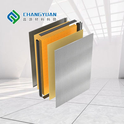 Permukaan halus Panas Tembok Tirai Metal Panel Dengan Fitur Soundproof