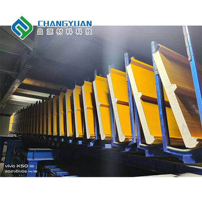 50mm Waterproof Polyurethane Sandwich Wall Panel Untuk Isolasi Panas