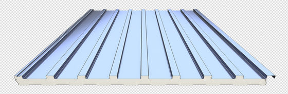 Fire Retardant Sandwich Structure PU Sandwich Roof Panel dengan B1/B2 Fire Rating Great Wall Panels