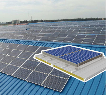 PU kaca Inti wol panel atap PV lebar 1000mm untuk struktur tahan cuaca