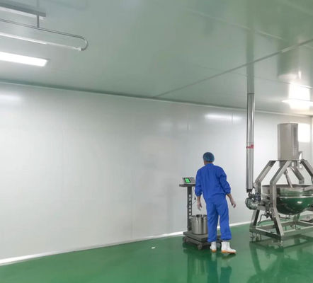 Panel dinding kamar bersih tahan air Disesuaikan dan 50/75/100mm Pilihan ketebalan