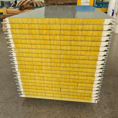 Panel Dinding Sandwich Rock Wool 75mm Tahan Api Solusi Sempurna untuk Isolasi Bangunan