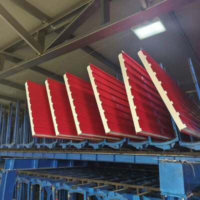 Panel atap tahan api sandwich pu dekoratif Panel pelapis atap logam eksterior Panel sandwich dinding besar